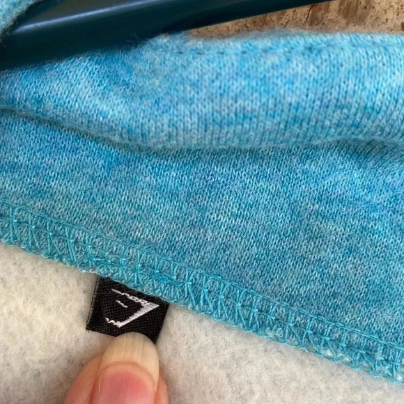 Gymshark Blue Double Zipper Funnel Neck Sweatshirt - Picture 9 of 11